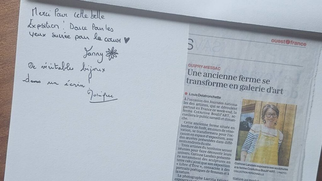 Livre d’or et article Ouest-France sur Boulif’ART